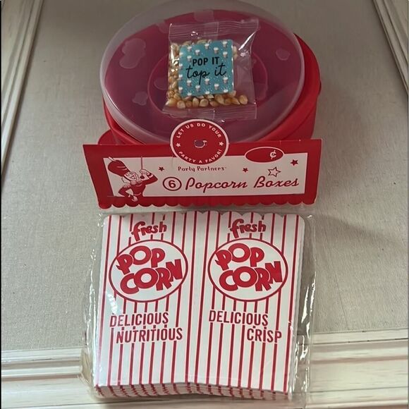 Microwave popcorn popper, kernels, and popcorn boxes NWT - Picture 2 of 5